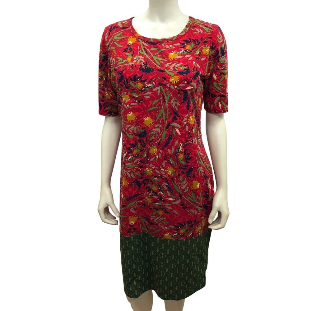 LULA ROE SHIFT SHORT SLEEVE DRESS SIZE LG